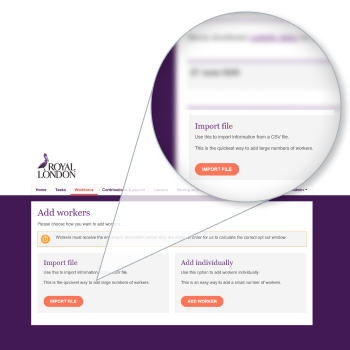 Add multiple employees using the import function 